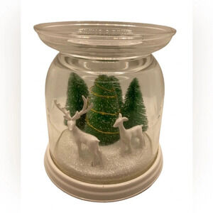 BATH & BODY WORKS Reindeer Figural Light-Up Globe Three-Wick Candle Holder NWT